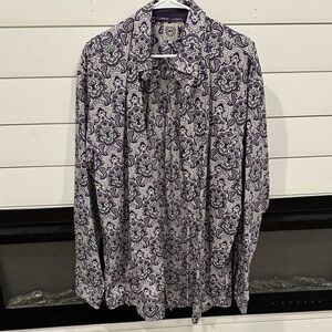 Cinch Men's Shirt with Purple Design